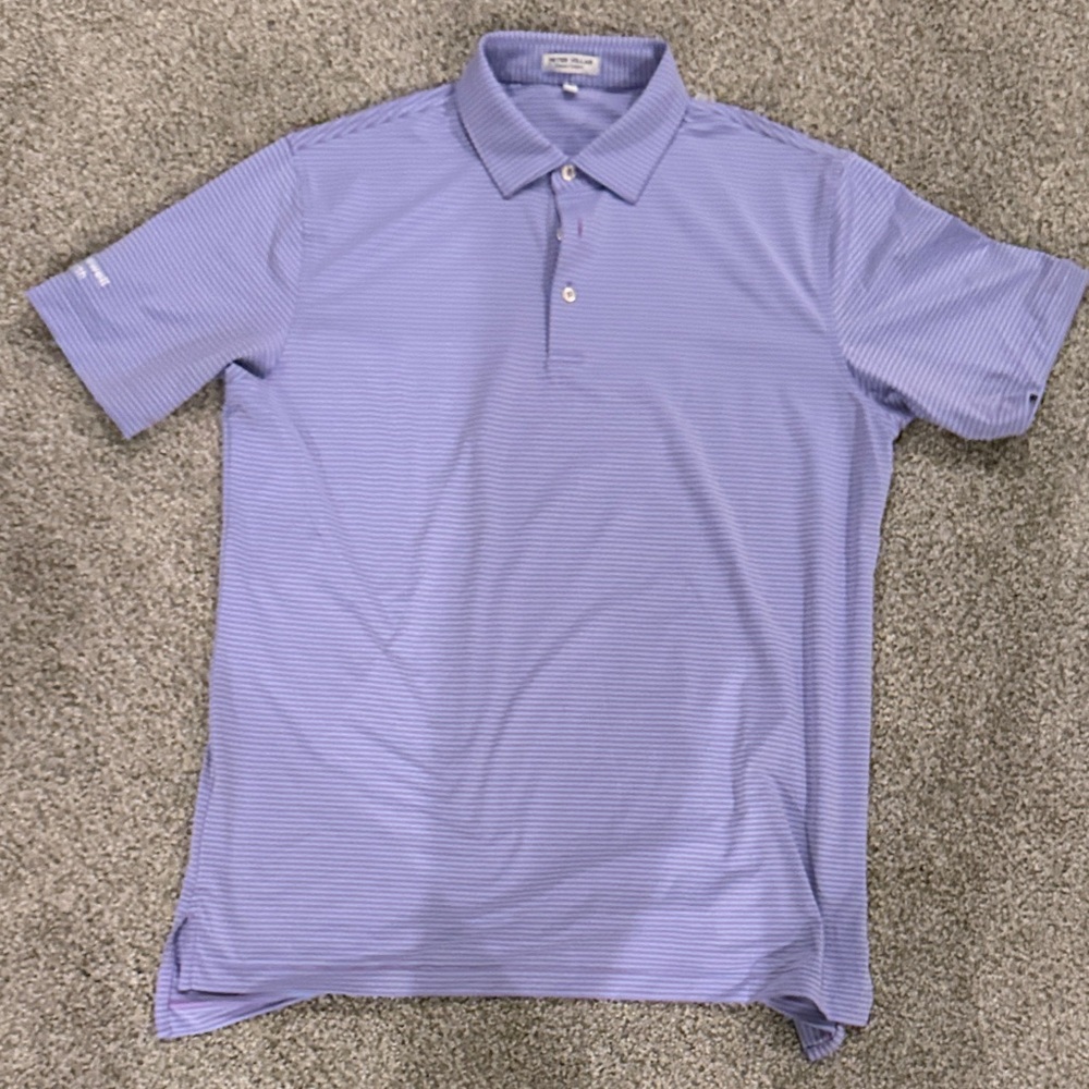 Peter Millar Lavender Striped Polo Shirt